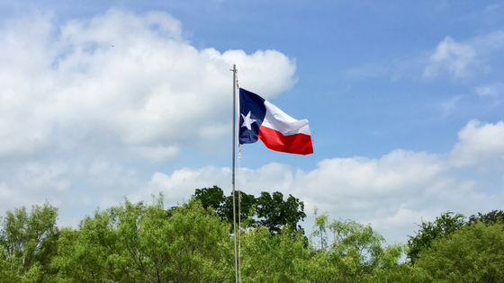 Texas flag at ranch Texas flag