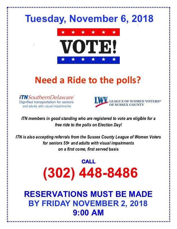 Need a Ride to the polls