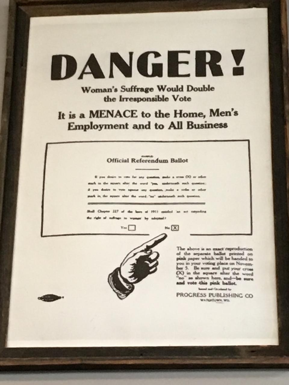 Danger! Women's Suffrage Would Double the Irresponsible Vote. Danger! Women's Suffrage Would Double the Irresponsible Vote.