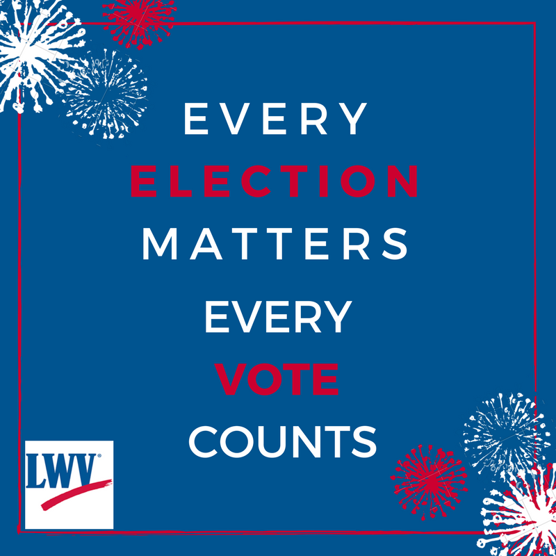 Every Election Matters Every Vote Counts with firework images