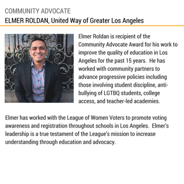 Community Advocate: Elmer Roldan, United Way of Greater Los Angeles