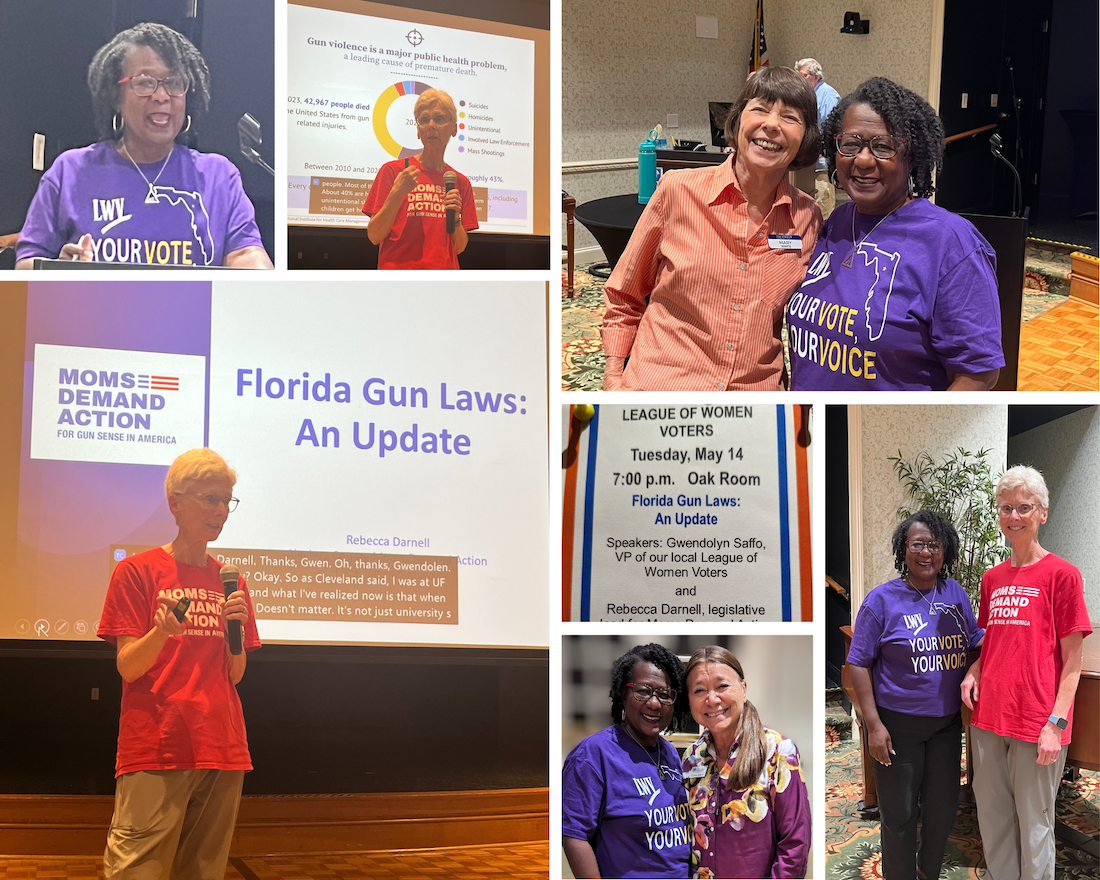 Photo collage of 7 photos from the OH Gun Laws Update meeting