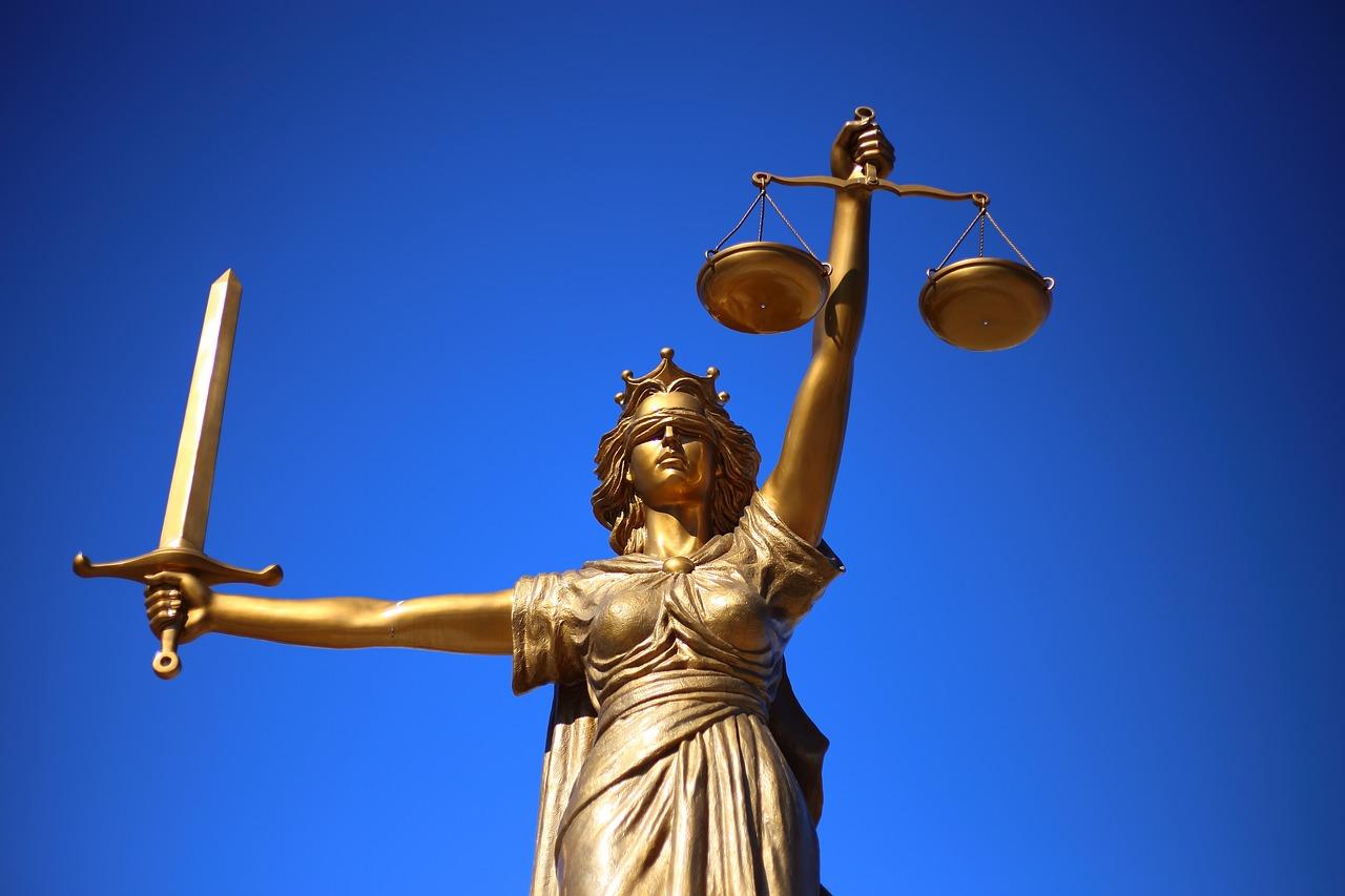 Lady Justice statue - stock photo