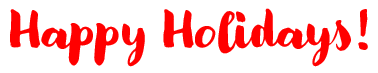 Happy Holidays!