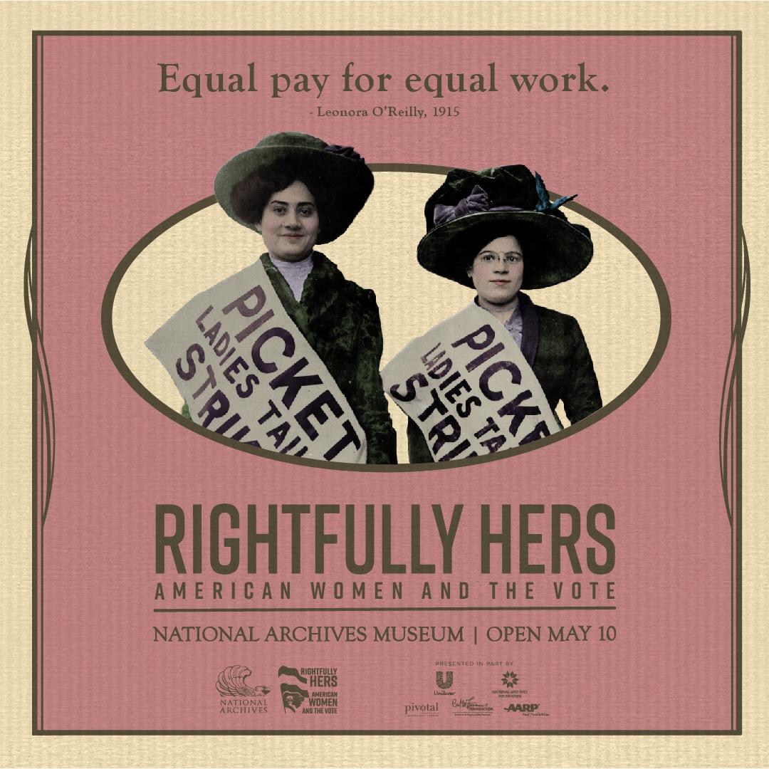 Equal Pay for Equal Work 1915 Poster "Rightfully Hers" Equal Pay Poster 1915