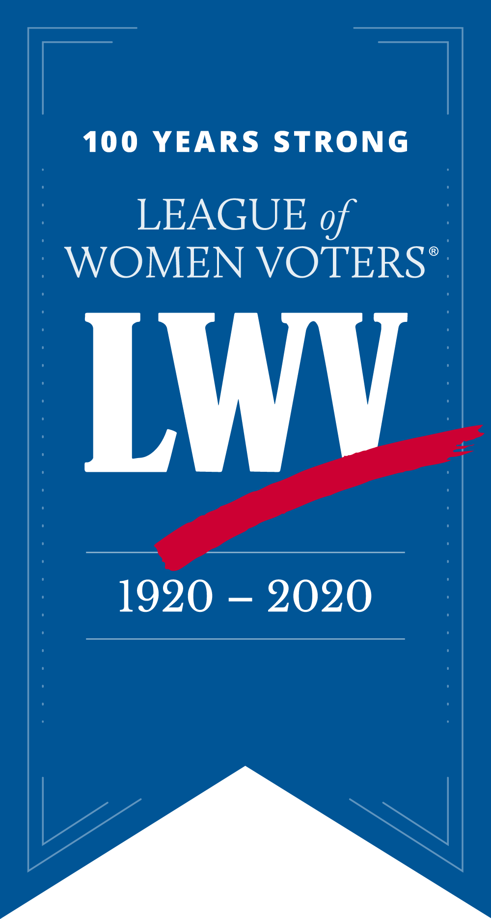 LWV 100 Year Banner