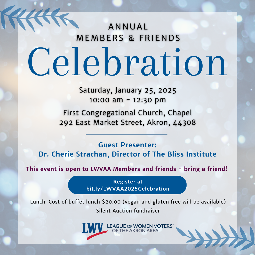 2025 Members & Friends Celebration 2025 Members & Friends Celebration on Saturday, January 25th from 10 am to 12:30 pm at the First Congregational Church