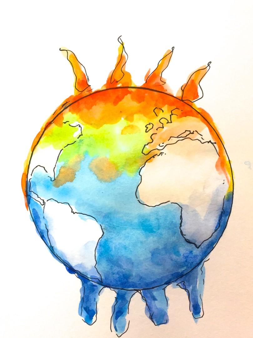Global warming drawing / Climate change drawing / environment day drawing /  pollution drawing easy - YouTube