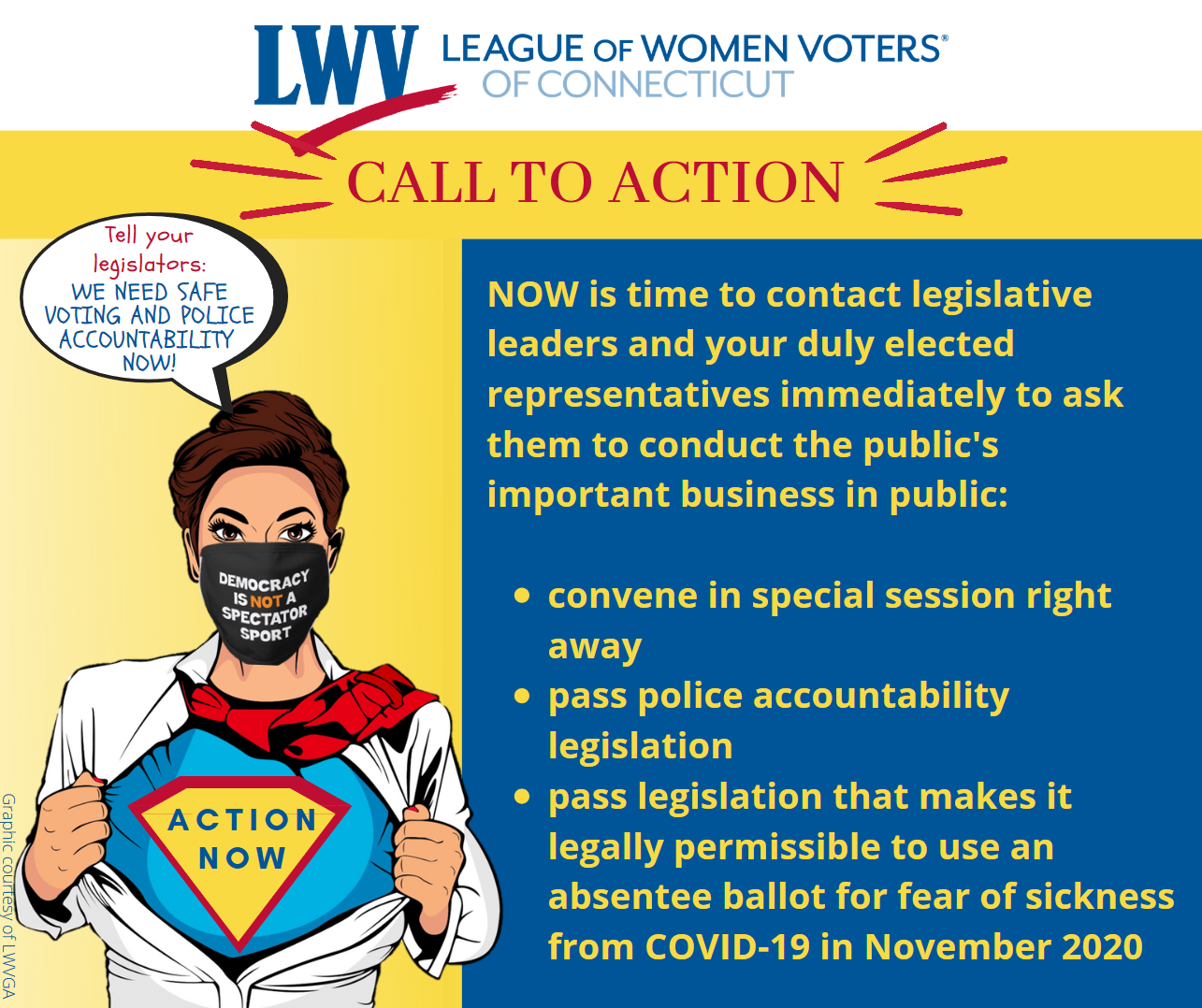June 10 Call to Action regarding Absentee Voting and Police Accountability