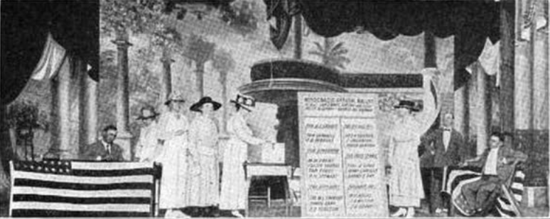 Officers of the Dallas Equal Suffrage League were first to enroll for the Primaries 1918