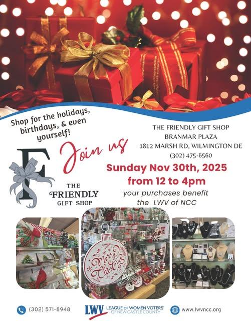 Holiday fundraiser at Friendly's Gift Shop