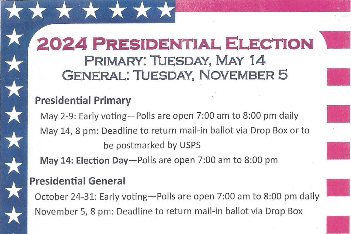 2024 Presidential Election Dates