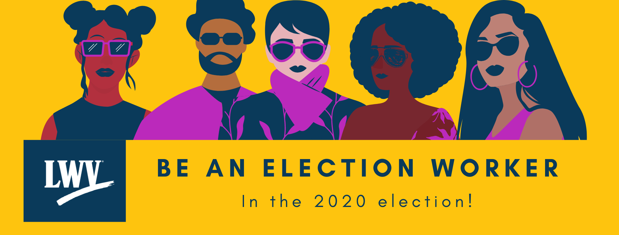 Be an Election worker men and women graphic