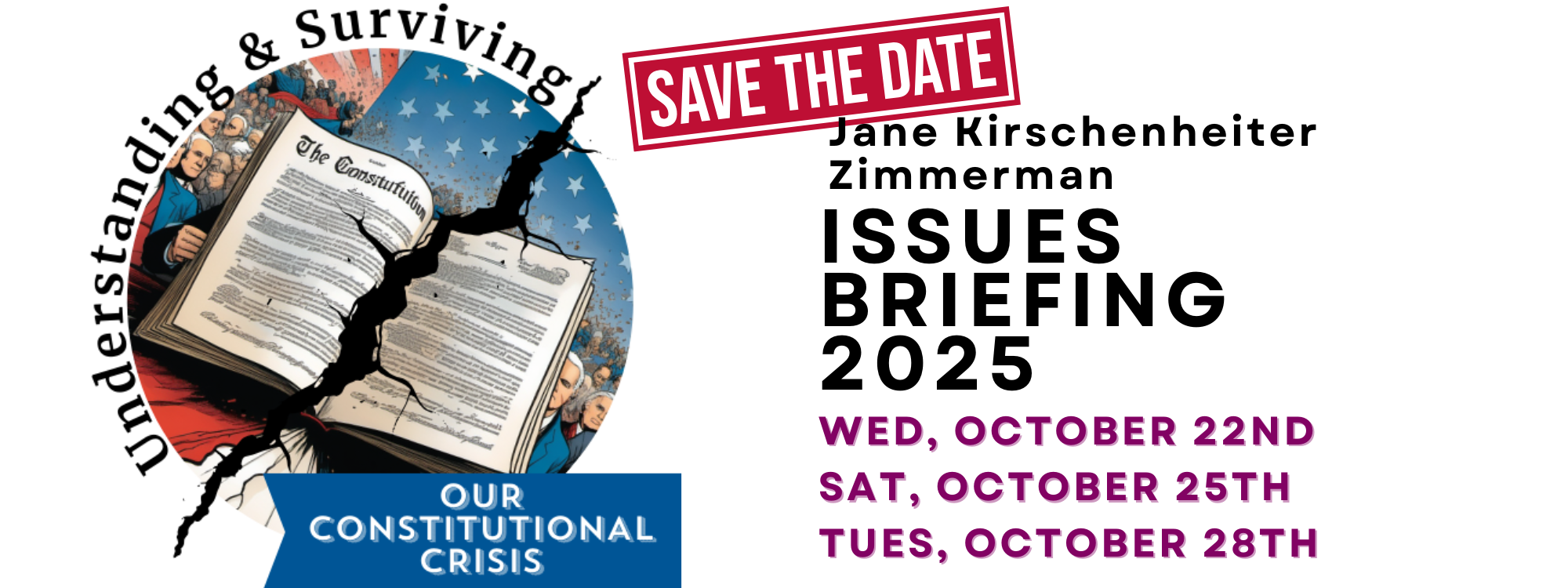 LWVWI Issues Briefing Logo and Save the Date Advertisement