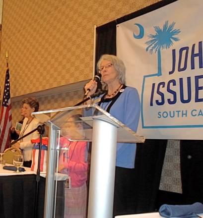 Advocating new SC voting machines to statewide audience at the Spratt Issues Conference, Myrtle Beach