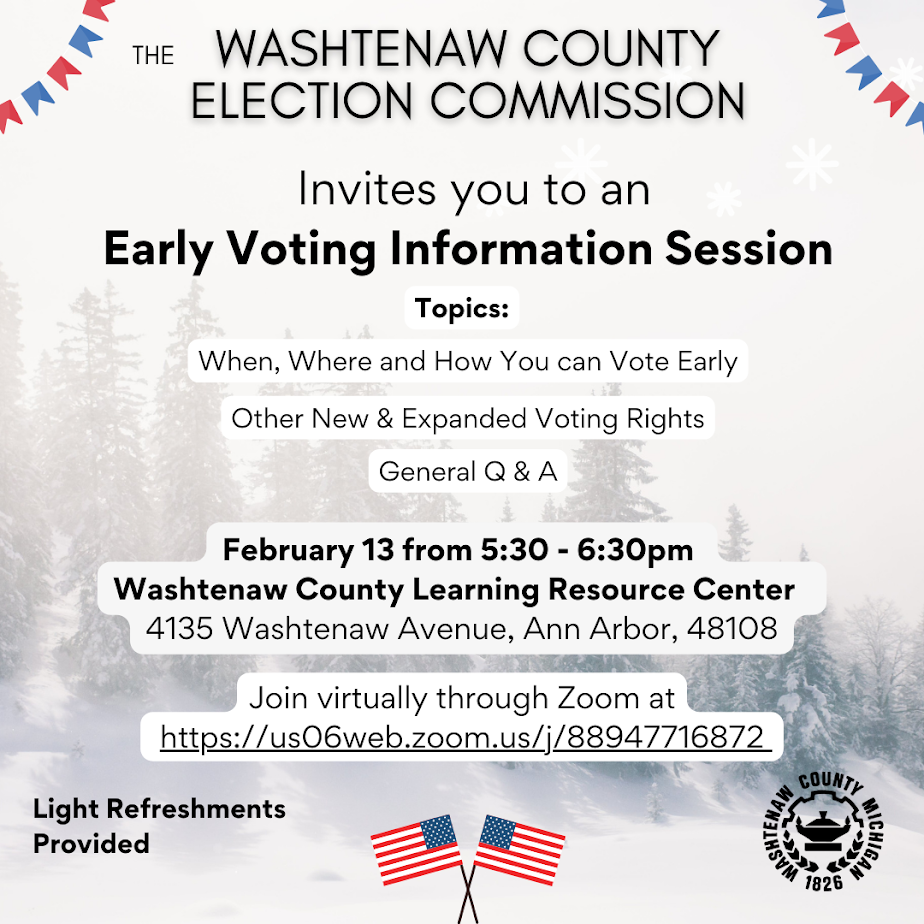 Washtenaw County Election Officials webinar Early Voting 