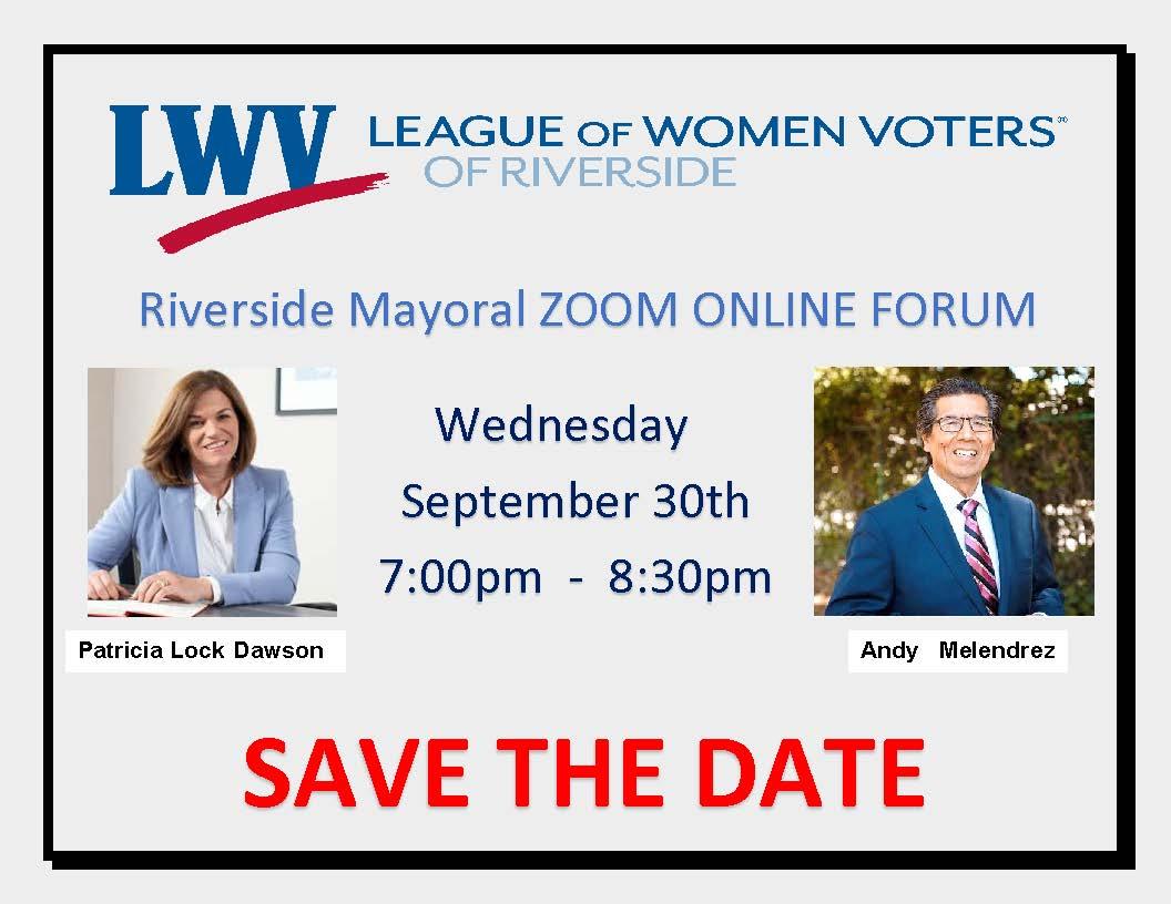 2020 LWVR Mayoral Forum