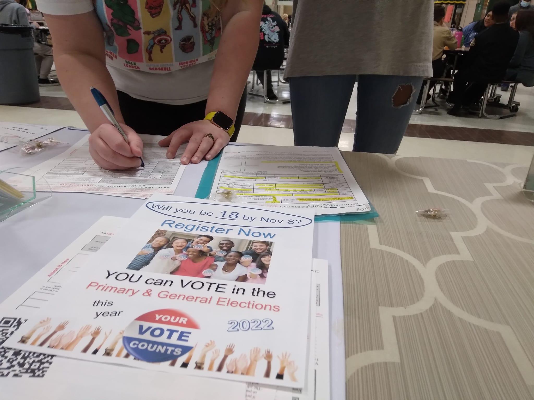 Voter Registration at Conway High