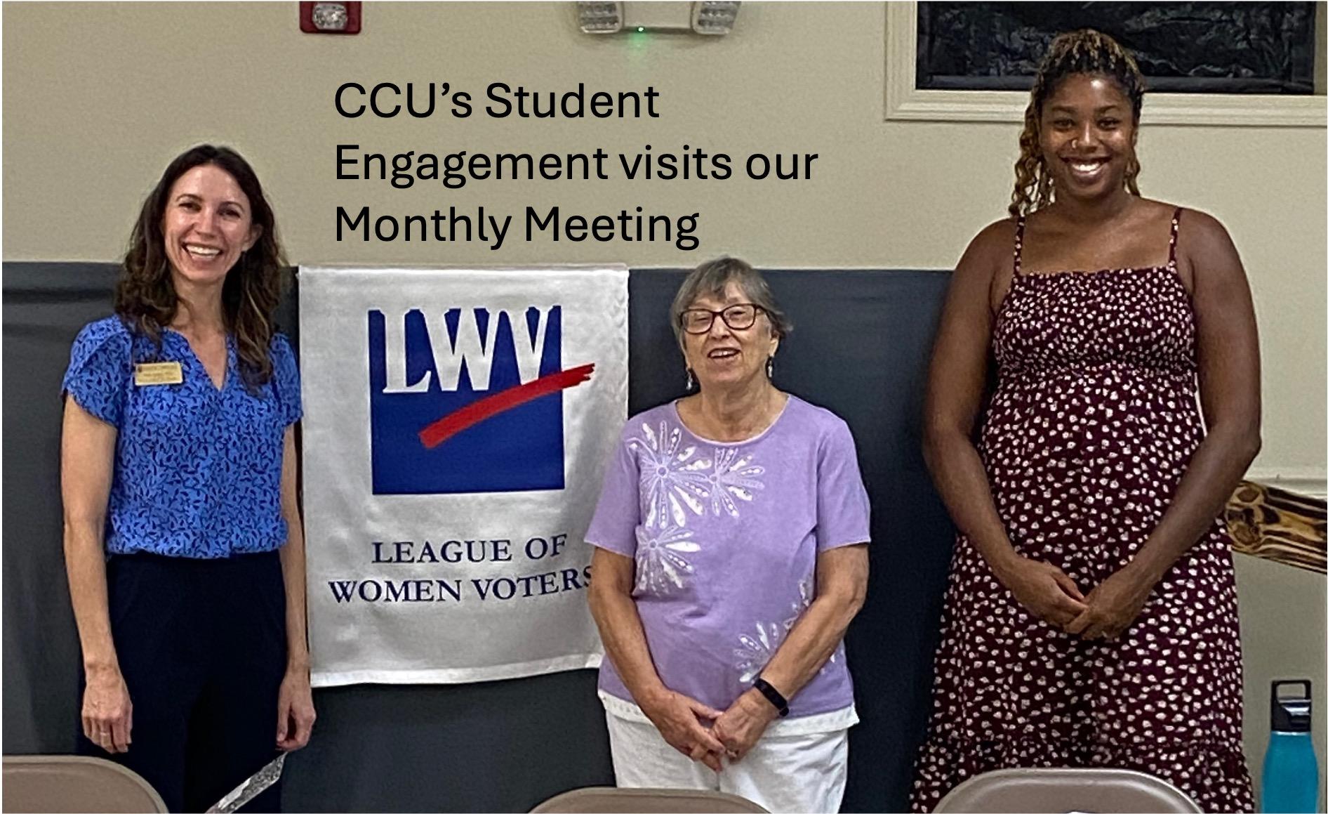 Aug meeting speakers from CCU Student Engagement