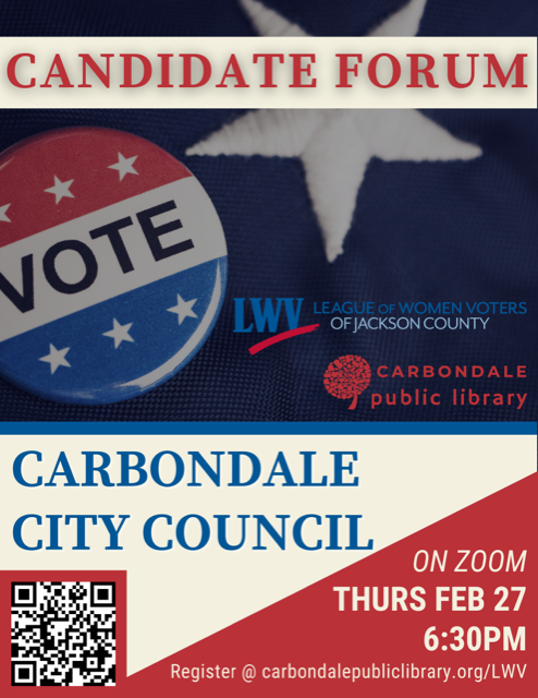 Carbondale City Council Candidate Forum flyer 2025 Carbondale City Council Candidate Forum flyer 2025