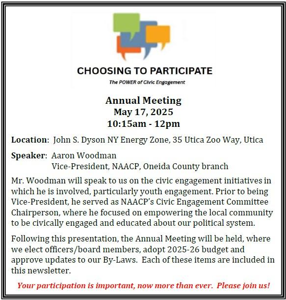 May 2025 annual meeting
