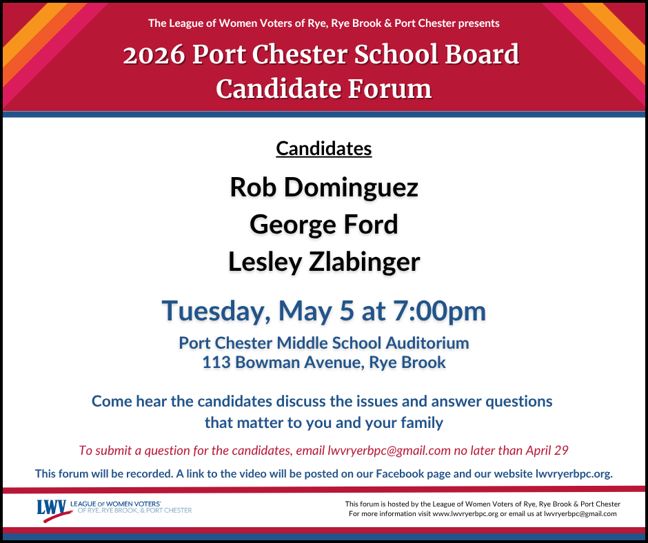 2026 Port Chester School Board Candidate Forum