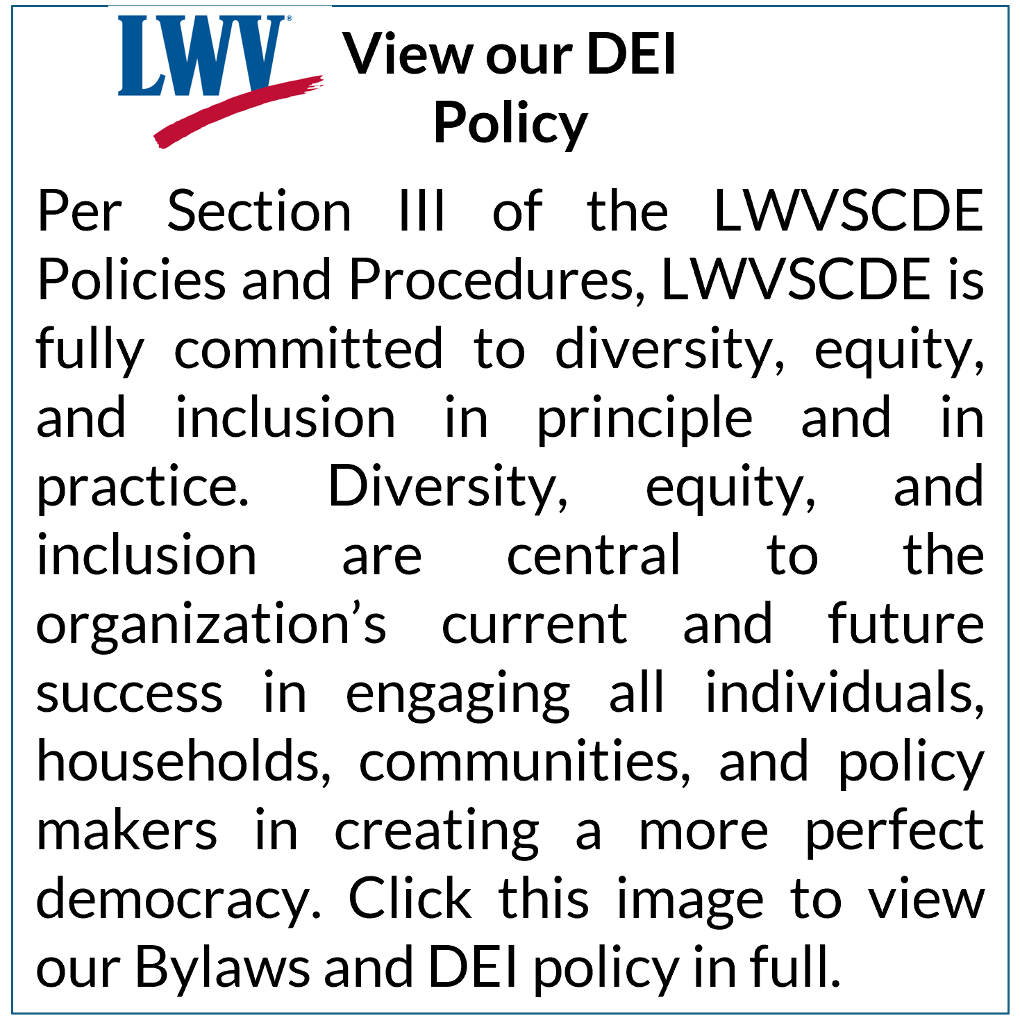 Link to DEI Policy Statement