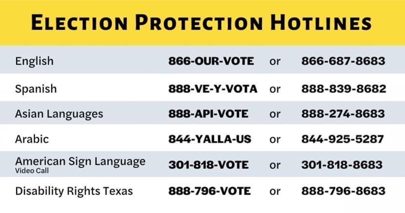 election protection hotline