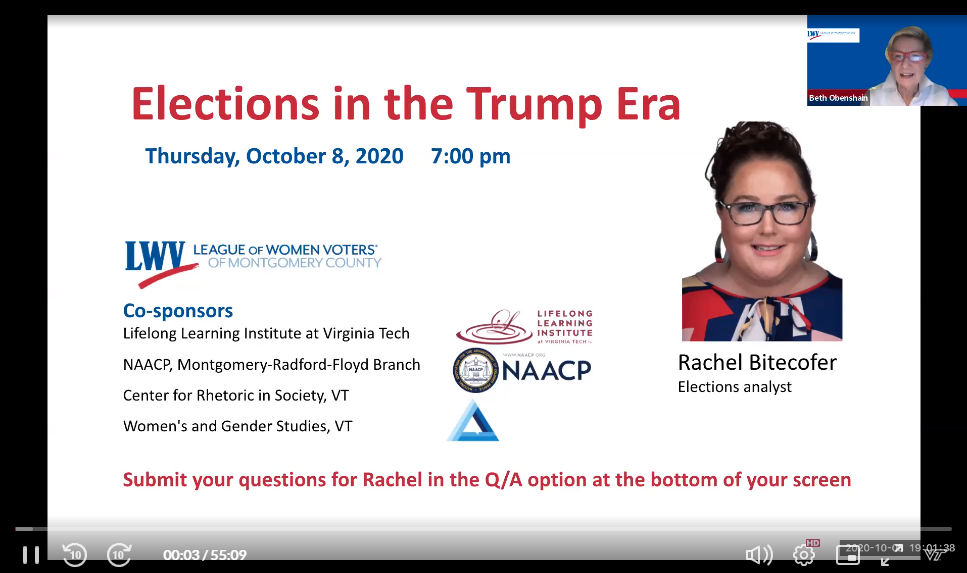 Elections in the Trump Era: Dr. Rachel Bitecofer, election analyst (2020)