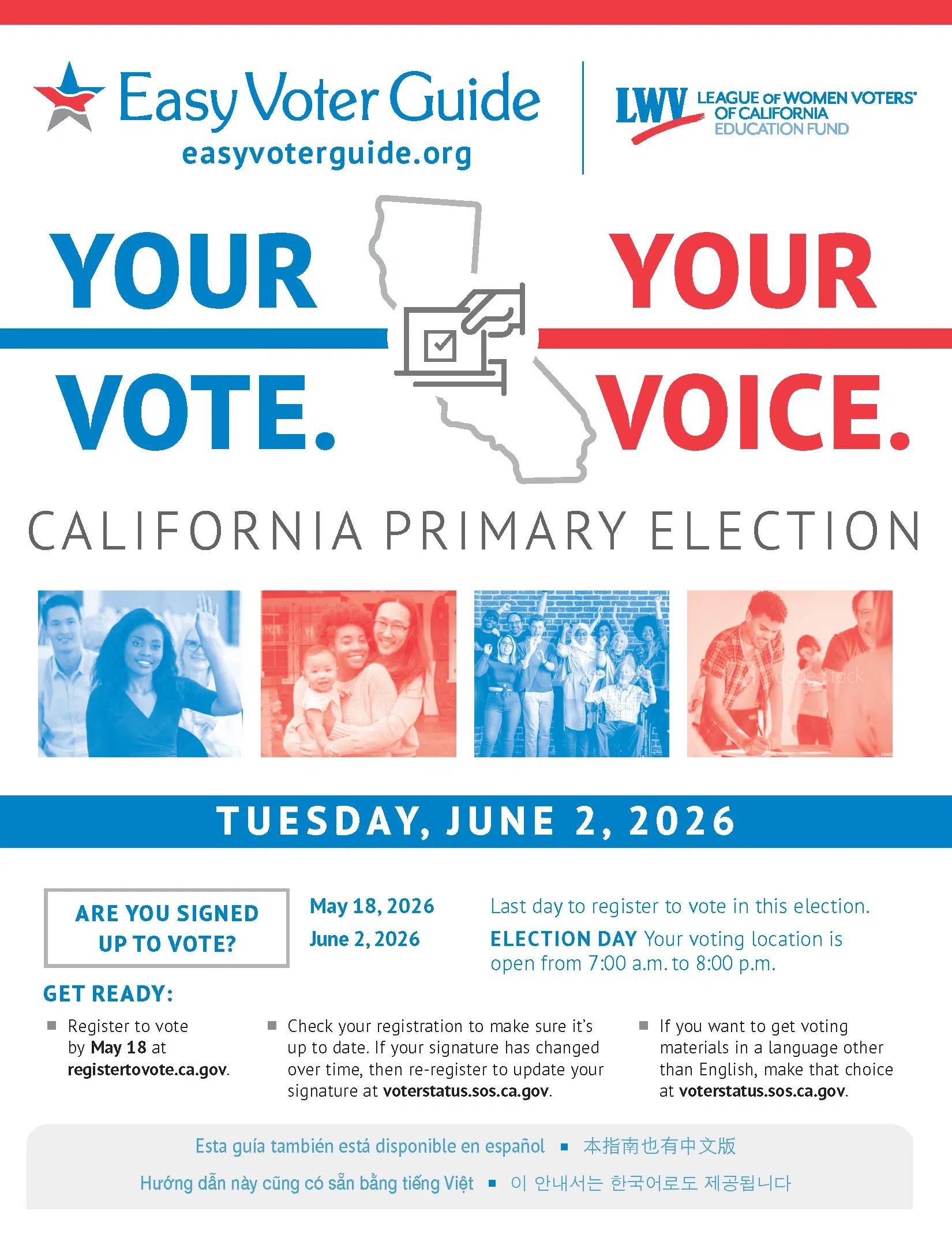 June 2026 Easy Voter Guide