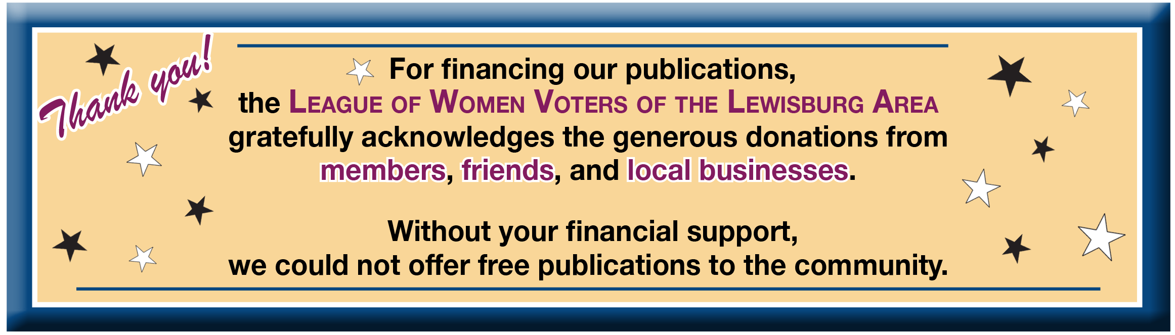 2025 Facts For Voters supporters recognition