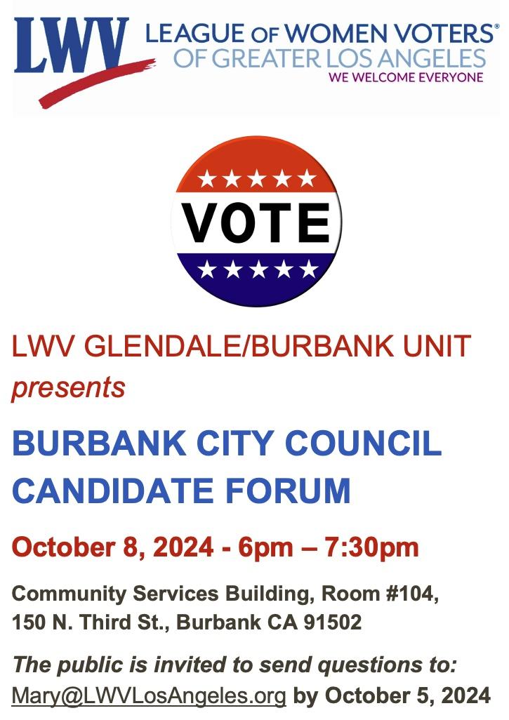 Glendale/Burbank Burbank City Council 2024 CF