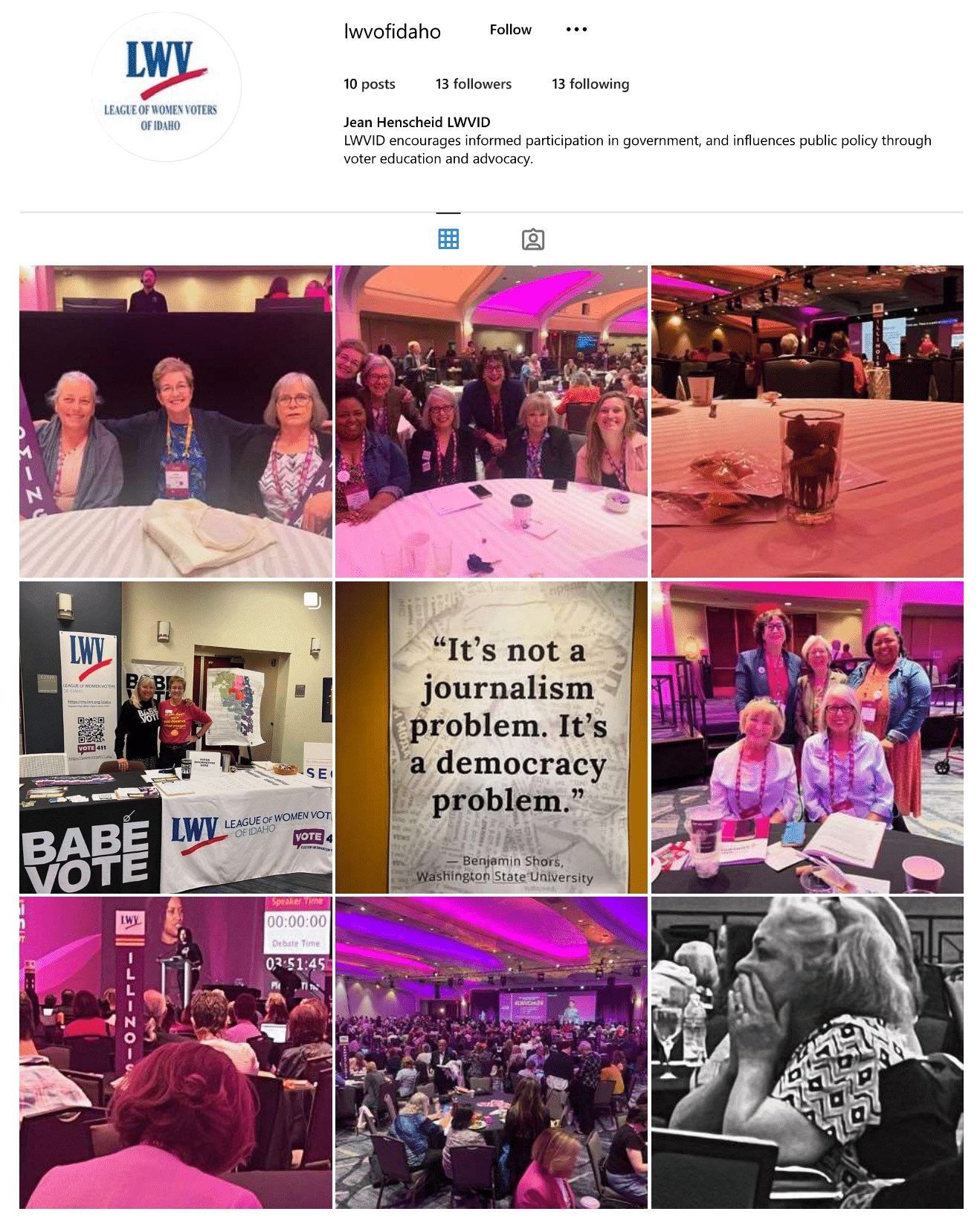 League of Women Voters of Idaho Instagram