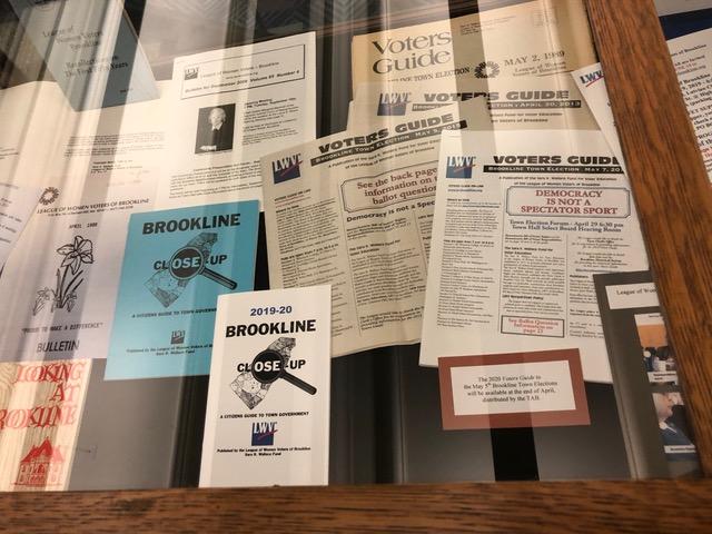 A few of the documents produced by the Brookline League of Women Voters