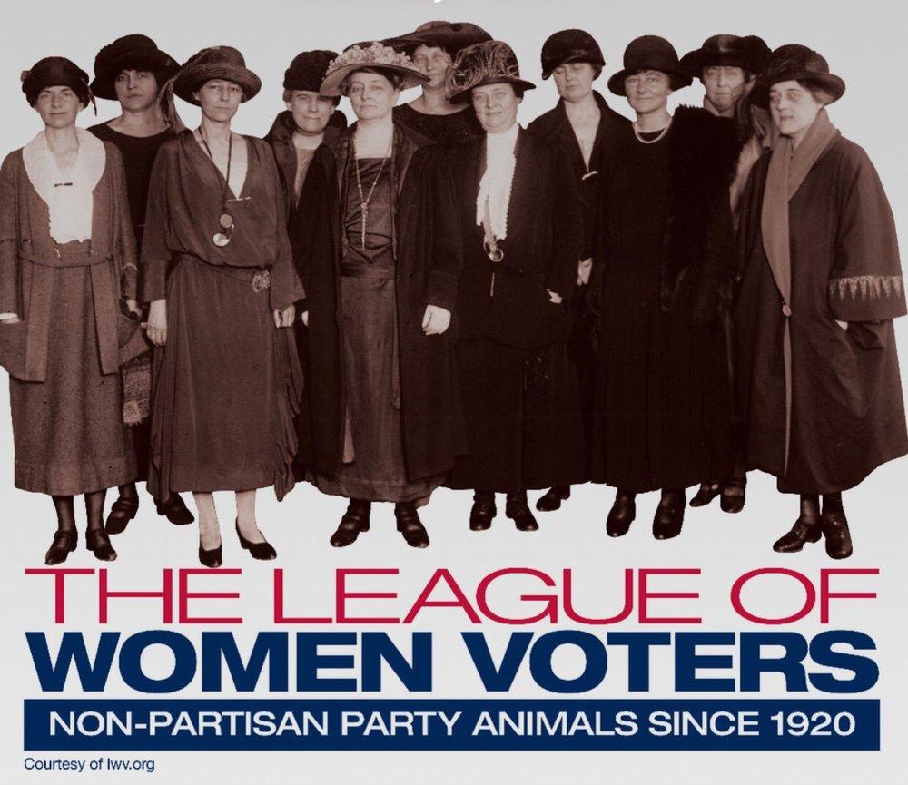 The League of Women Voters Non Partisan Party Animals Since 1920 Vintage image of league members 