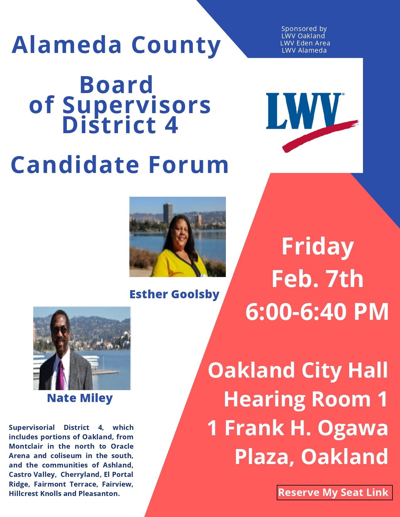 Candidate Forum Alameda County Board Of Supervisors District 4 Cavotes Org
