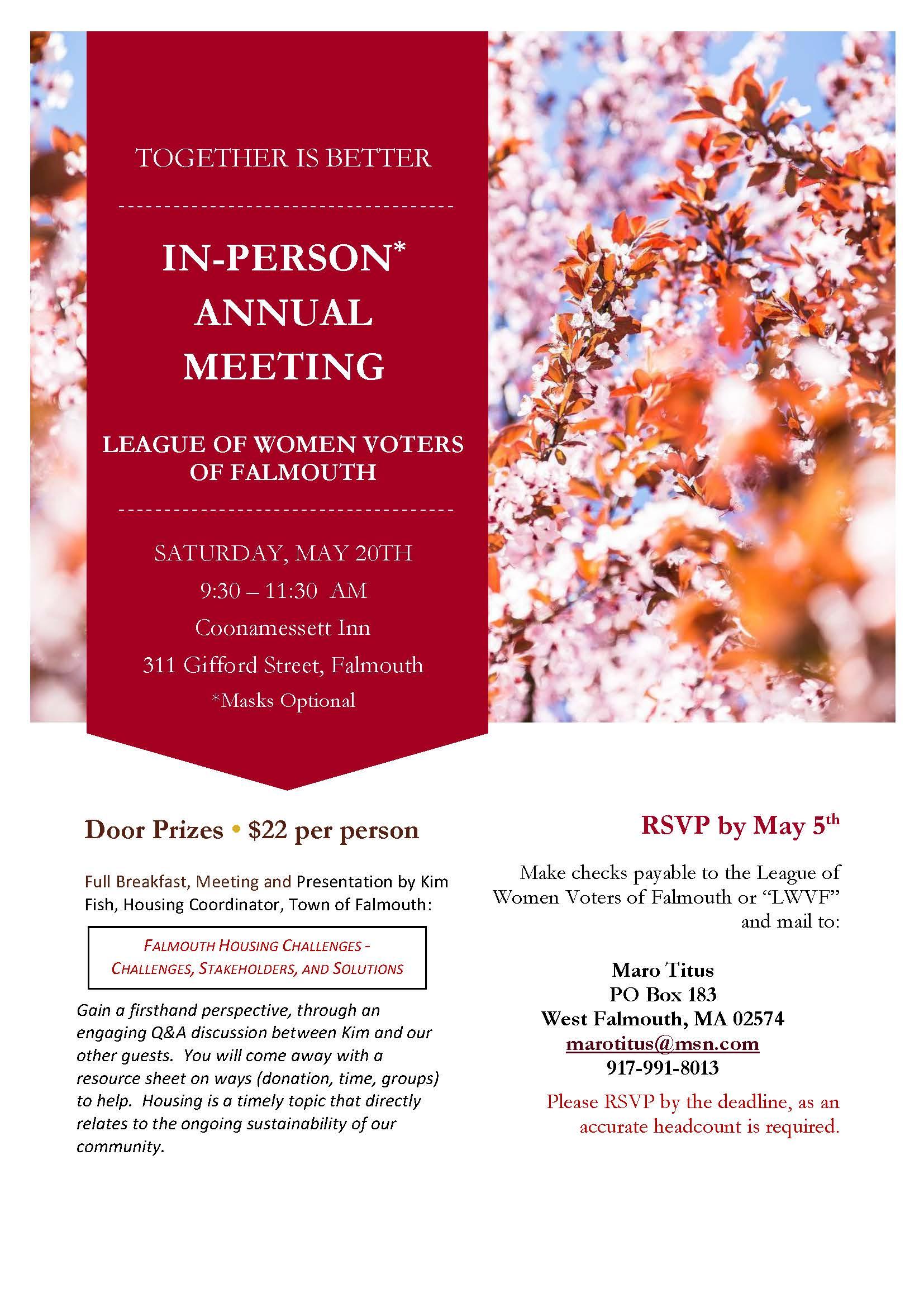 LWVF Annual Meeting 2023