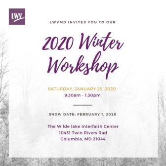 picture of LWVMD Winter Workshop poster Jan 25, 2019
