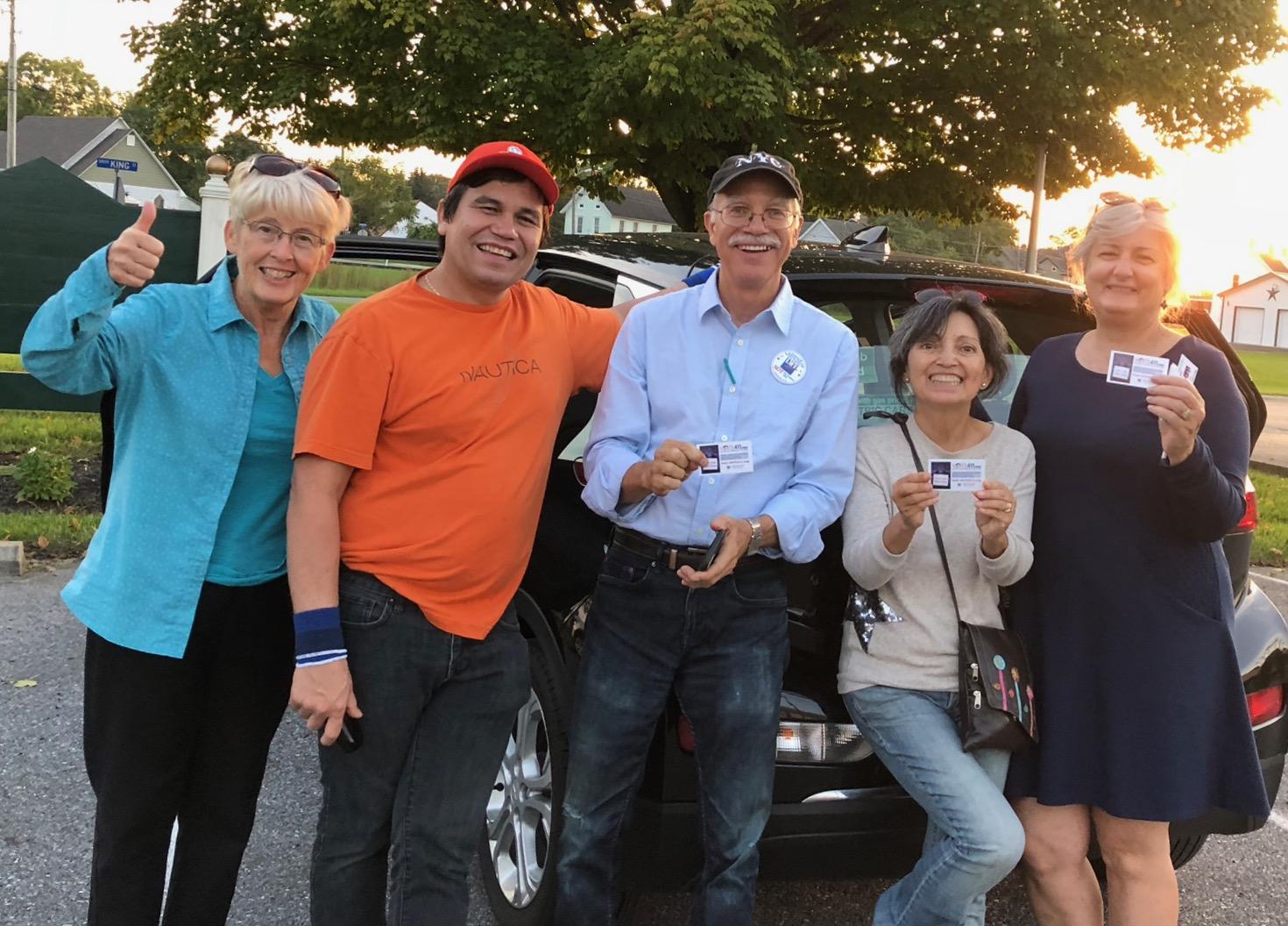 LWVSC volunteers canvas Georgetown community to register voters and provide voting information LWVSC members canvas Georgetown community