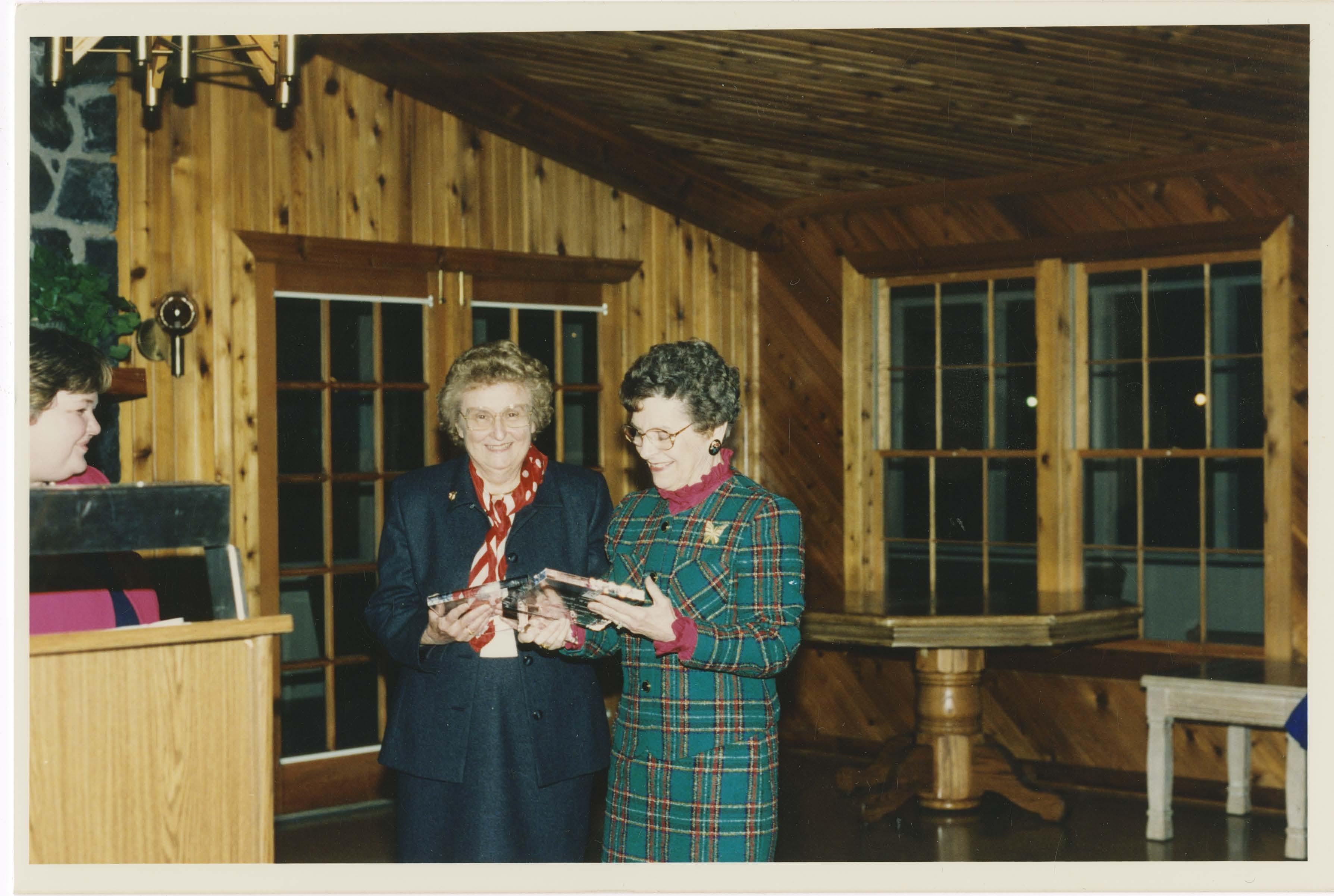 Mary Kelly President 1985-87, Environmental watchdog, receives an award