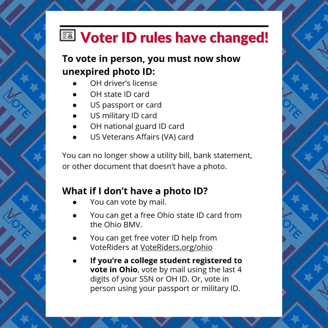 Voter ID rules have changed - you must have unexpired ID, what if I don&#039;t have an ID