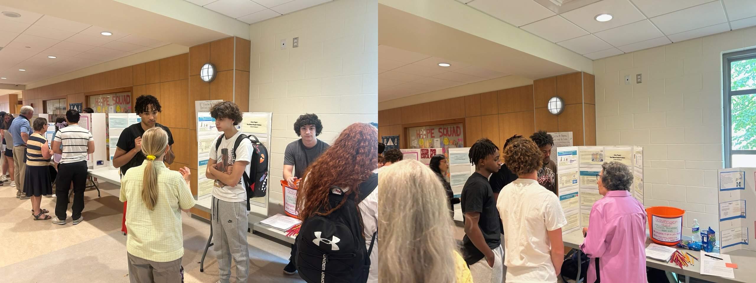 Monomoy used their “Main Street” corridor to hold their civics showcase