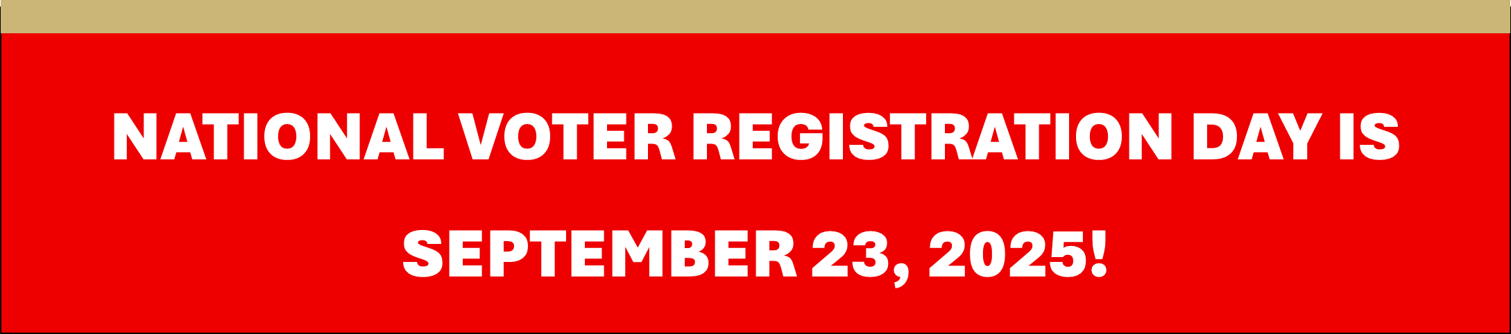 Nat'l Voter Registration Day 2025 Nat;l Voter Registration Day 2025