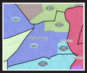 New PA representative districts Map