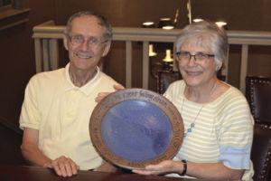 Geri and Darby Nelson with River Keeper Award