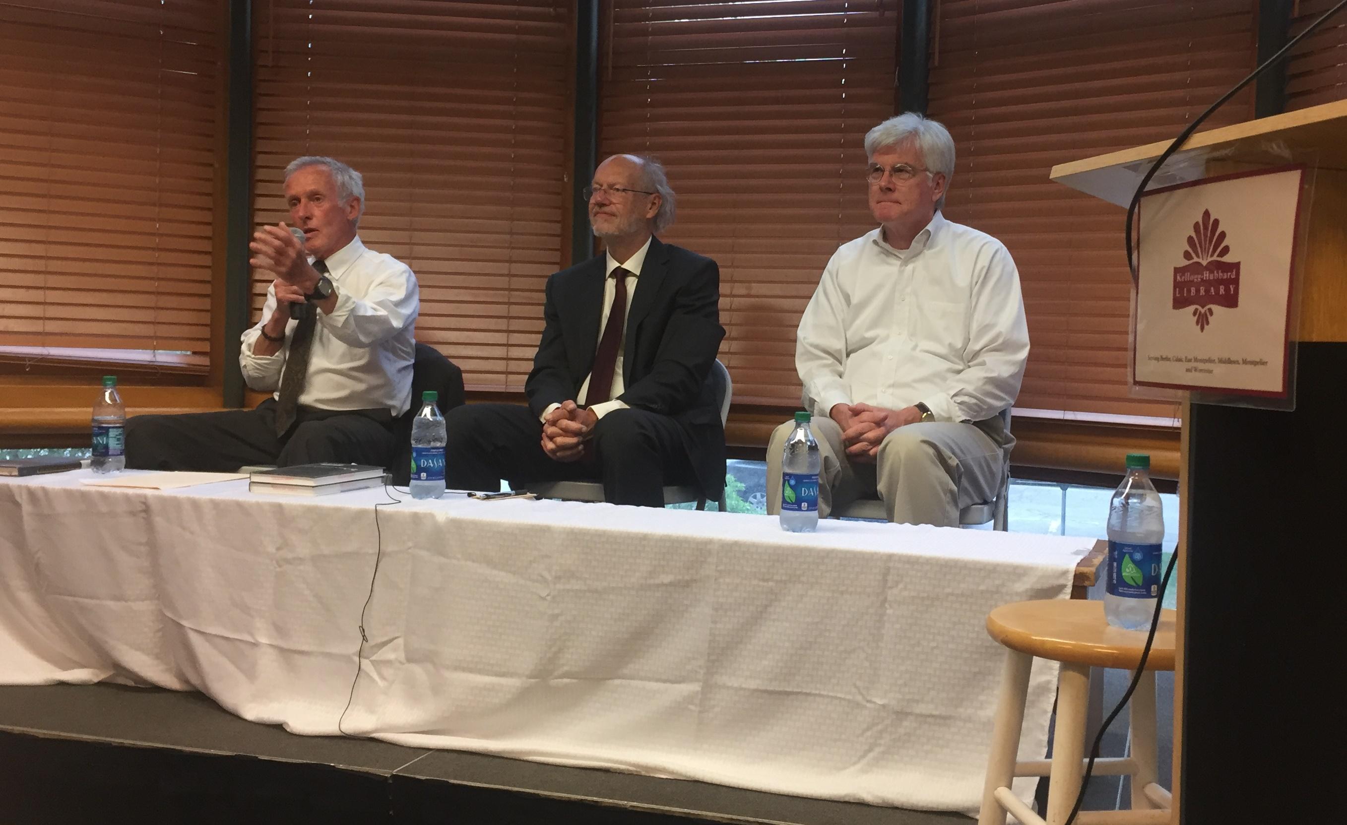 Panelists Professor Peter Teachout, attorneys Paul Gillies, John Franco 