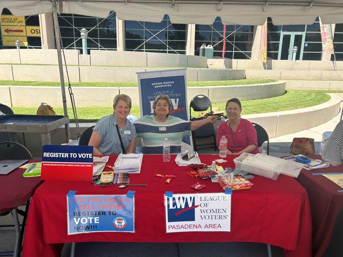 Voter Services table at PCC