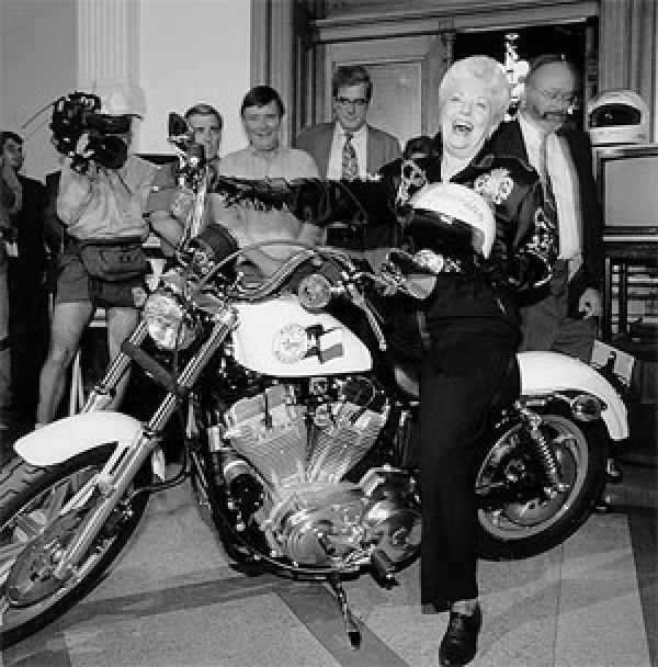 Ann Richards on Motorcycle Ann Richards on Motorcycle