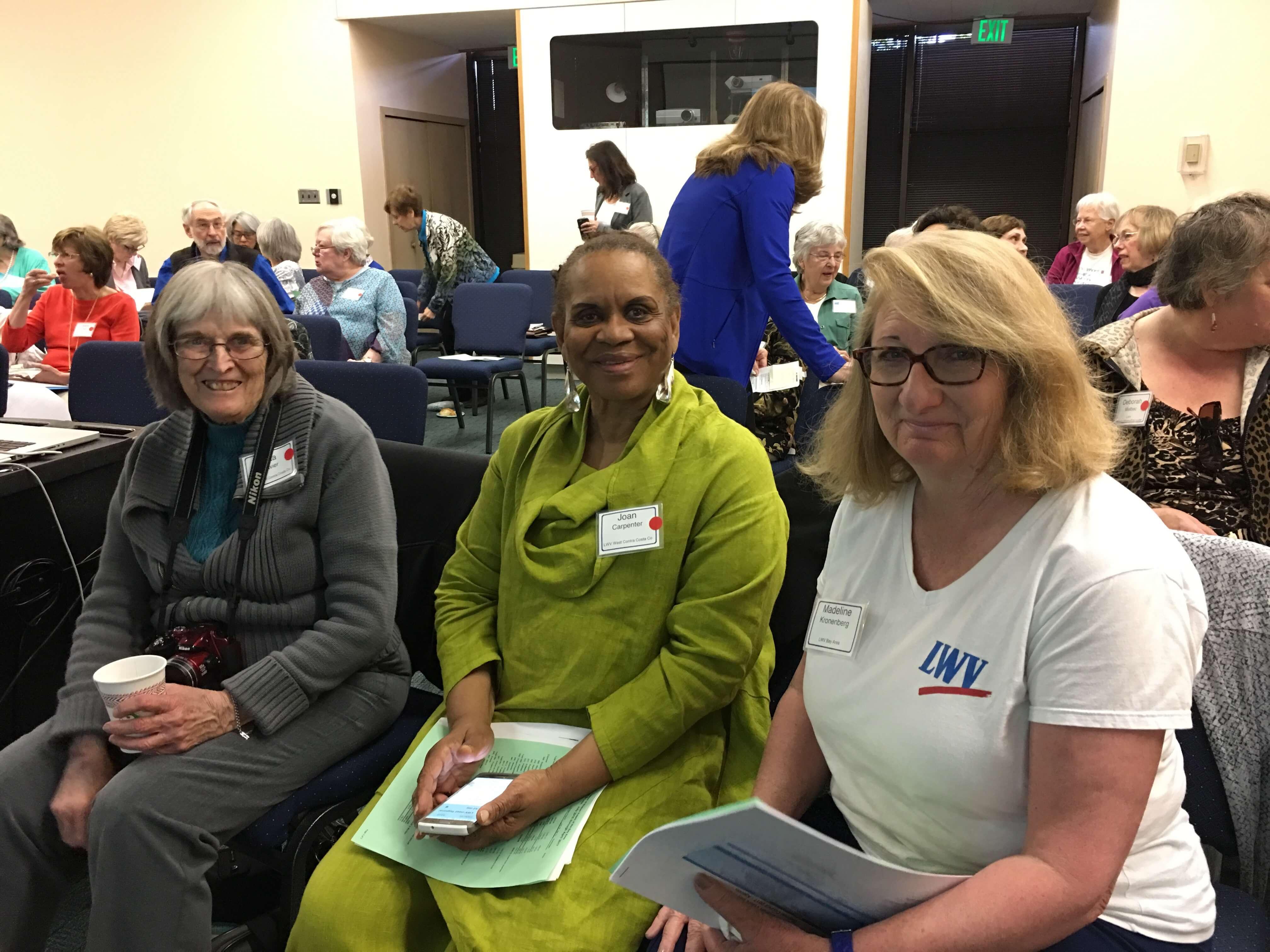 Rita Xavier, Joan Carpenter, and Madeline Kronenberg at 2017 Council