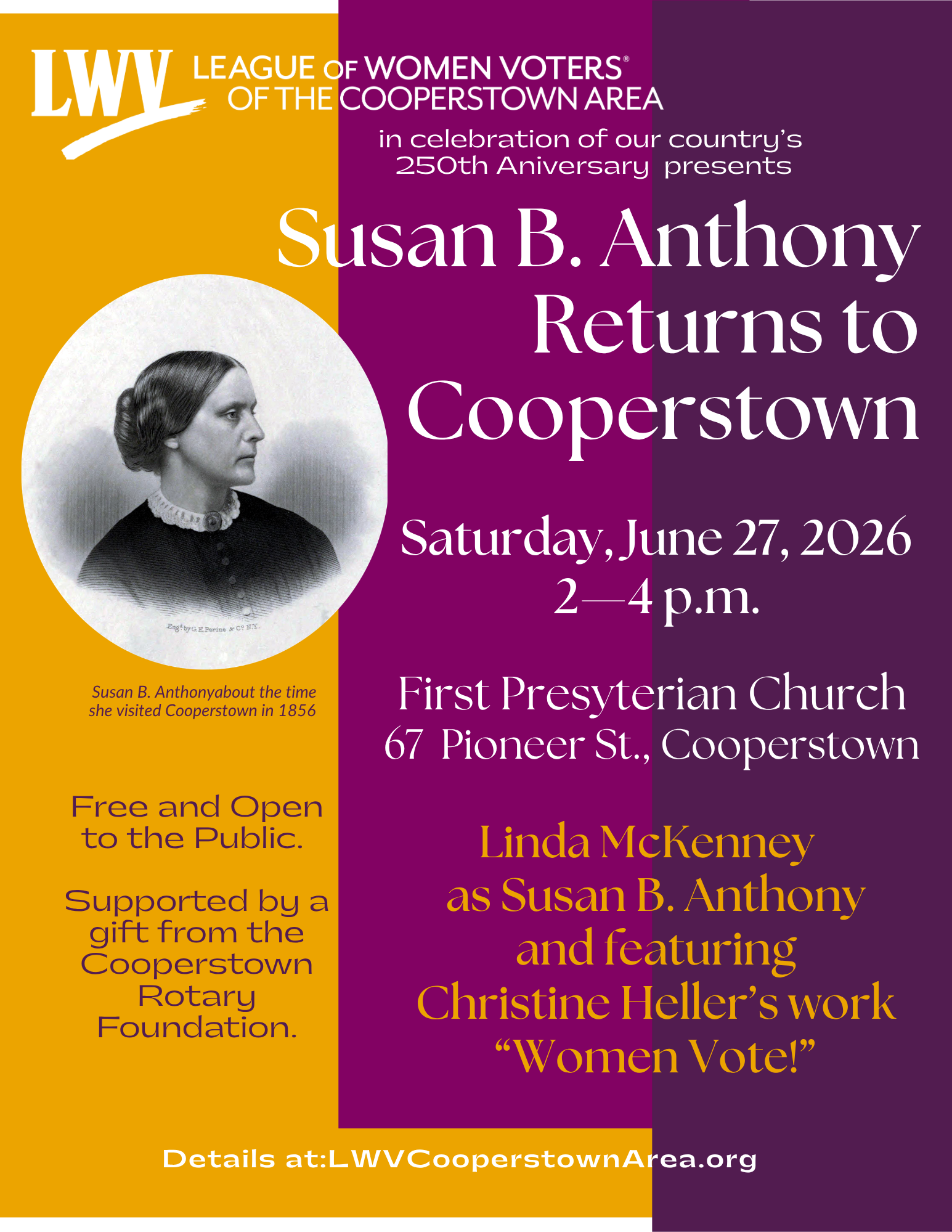 Susan B. Anthony Revisits Cooperstown